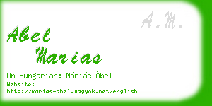 abel marias business card