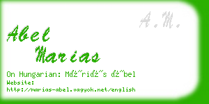 abel marias business card